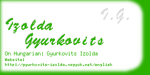 izolda gyurkovits business card